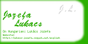 jozefa lukacs business card